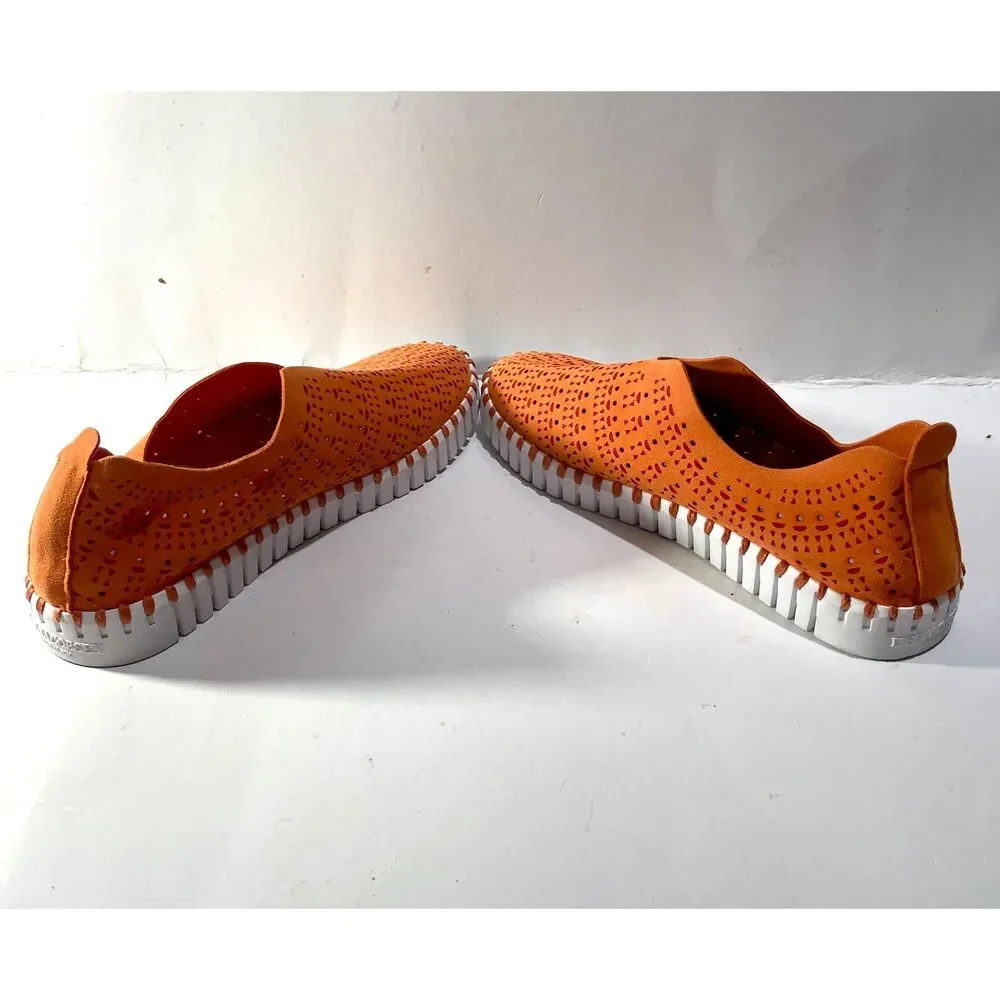 Ilse Jacobsen Tulip loafers comfort shoes slip on orange coastal women 39